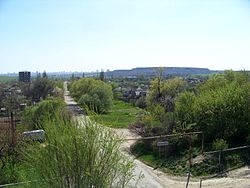 A street in the eastern part of the village