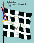 Drapeau du 2e bataillon du 7e régiment d'infanterie de ligne de 1793 à 1804