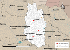 Carte des communes avec sites Seveso