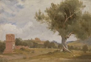 A View at Girgenti in Sicily with the Temple of Concord and Juno by Charles Lock Eastlake (c. 1818)