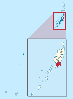 Location of Airai in Palau