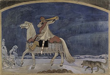 Kullervo Sets Off for War, Akseli Gallen-Kallela, 1901