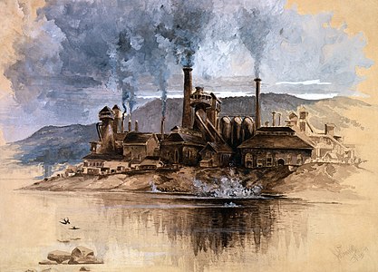 Bethlehem Steel Works, by Joseph Pennell (edited by Durova)