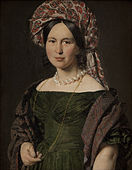 Seen in Parkinson's house: C.A. Jensen, Cathrine Jensen, née Lorenzen, the artist's Wife, Wearing a Turban, c. 1842–44.