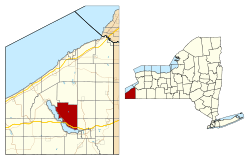 Location within Chautauqua County and New York