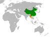 Location map for China and Myanmar.