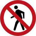 SR-20 No entry for Pedestrian