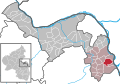 Localisation de Dienheim dans la Verbandsgemeide et dans l'arrondissement.