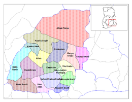 Distretto di Manya Krobo – Mappa