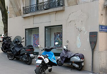 Panneau Histoire de Paris évoquant le maquis, entre la rue Caulaincourt et l'avenue Junot.