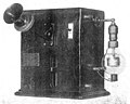 Image 4The first commercial AM Audion vacuum tube radio transmitter, built in 1914 by Lee De Forest who invented the Audion (triode) in 1906 (from History of radio)