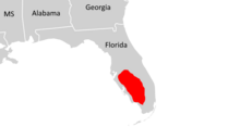 Range of the Florida panther within the U.S.