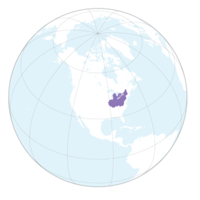 Localização de Confederação Iroquesa