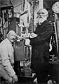 Image 23Heike Kamerlingh Onnes and Johannes van der Waals with the helium liquefactor at Leiden in 1908 (from Condensed matter physics)