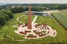 Memorial Spire at the International Bomber Command Centre at Canwick Hill in Lincoln
