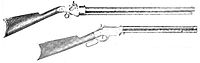 The Jennings (top) and Volcanic (bottom) rifles