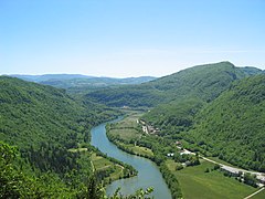 La Bienne en aval de Dortan.