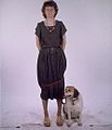 Louisa Solano, owner of the store from 1974 to 2006, and Pumpkin. Portrait taken in 1984 by Elsa Dorfman.