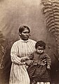 Mrs. Louisa Briggs with first grandchild, William Charles, born 8 July 1875, at Coranderrk Aboriginal Station, c.1876-77.
