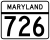 Maryland Route 726 marker