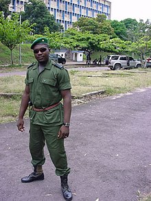 Malanga in Congolese Military Uniform