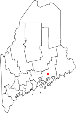 Location of city of Ellsworth in the state of Maine