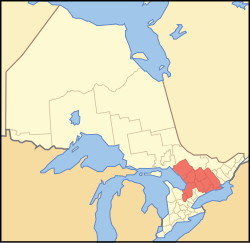 Location of Central Ontario