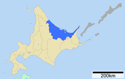 Ohotsk'un Hokkaidō'daki konumu