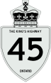 King's Highway 45 marker