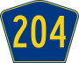 Highway 204 marker