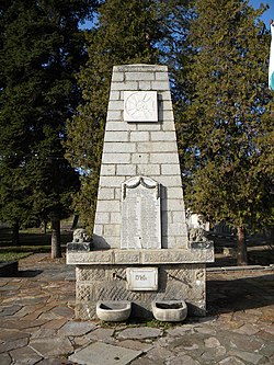 The monument of the fallen warriors in Zelenikovo