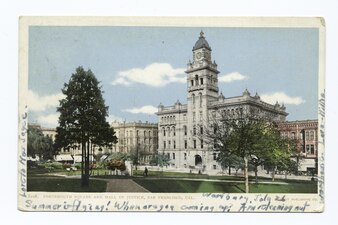 c.1900, view southeast towards Kearny and the Hall of Justice.