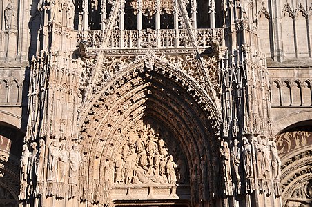Tympanum of the portal of Notre-Dame