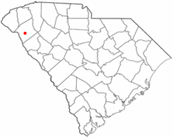 Location of Homeland Park, South Carolina