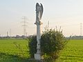 Schutzengelsäule: am linken Straßenrand der Landesstraße Pellendorf nach Lanzendorf nach der Mitterbachbrücke