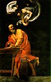 Caravaggio The Inspiration of Saint Matthew 1602