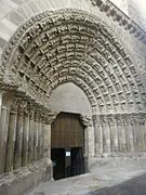 Façade du Jugement de la cathédrale de Tudela.