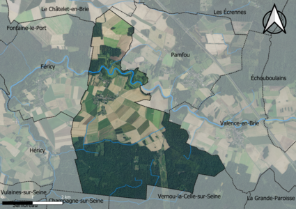 Carte orhophotogrammétrique de la commune.