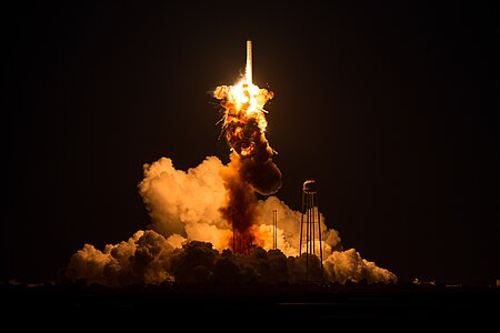 Explosion on the Cygnus CRS Orb-3, by NASA/Joel Kowsky