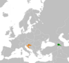 Location map for Armenia and Croatia.