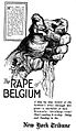 Image 32Cartoon of "The Rape of Belgium" showing giant hairy fist with Prussian eagle grasping maiden in flowing robes. (from History of Belgium)