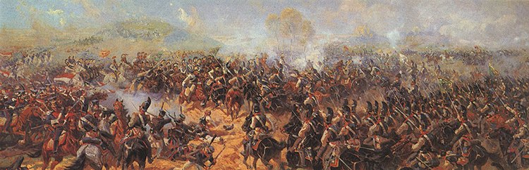 Batteria Raevsky a Borodino, un frammento del dipinto panoramico di Roubaud