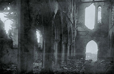 The church of Binarville after World War 1