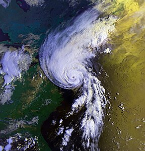 Hurricane Bob, by NOAA/Satellite and Information Service