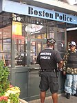 Boston Police Department kiosk in Downtown Crossing