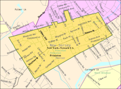 Census Bureau map of Borough of Princeton, New Jersey
