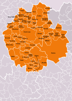 Location of Česká Lípa District