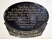 Memorial to William Henry and Florence Abbey, Nuthurst