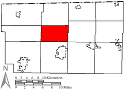 Location of Dover Township in Fulton County