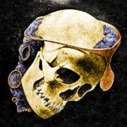 Cráneo con diadema de plata argárica (España).